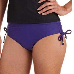 new Bikini Bottom Adjustable Side Ties Strings PURPLE swim bottom brief 8 10 MED
